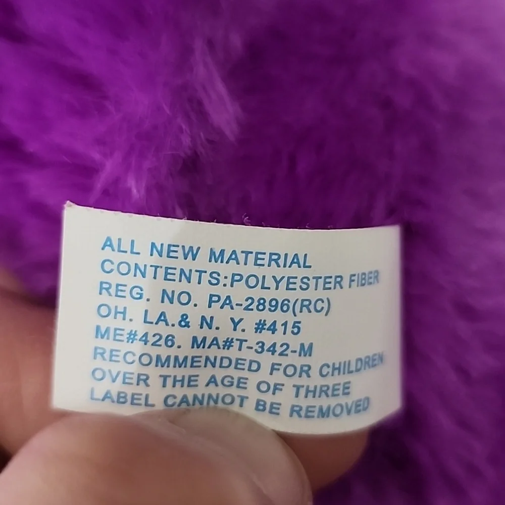 B.J. Toy Co Inc Purple Lion With Rainbow Hair 18 Inches Long‎